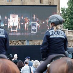 Trauermarsch im Juni 2024 nach dem tödlichen Messerangriff auf den Polizisten Rouven L. in Mannheim