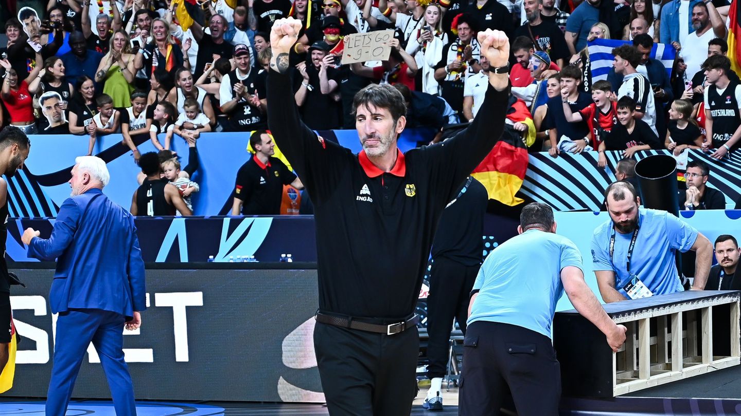 Alex Mumbru nach dem EM-Finale. Foto: Stefanos Kyriazis/ZUMA Press Wire/dpa