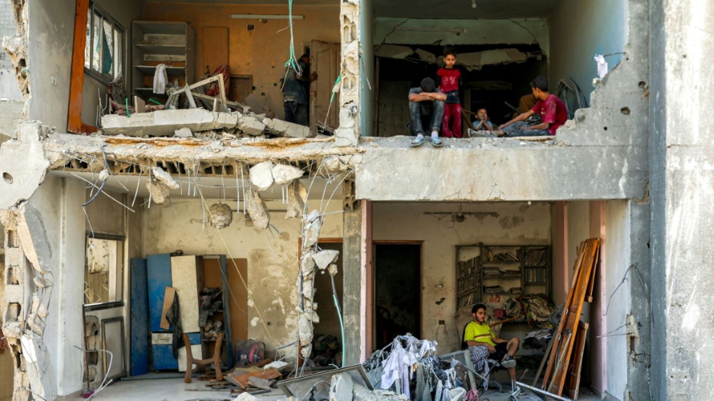 Zerstörte Häuser in der Stadt Gaza