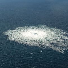 Das Nord-Stream-2-Gasleck in der Nähe von Bornholm aus der Luft (Archivfoto)