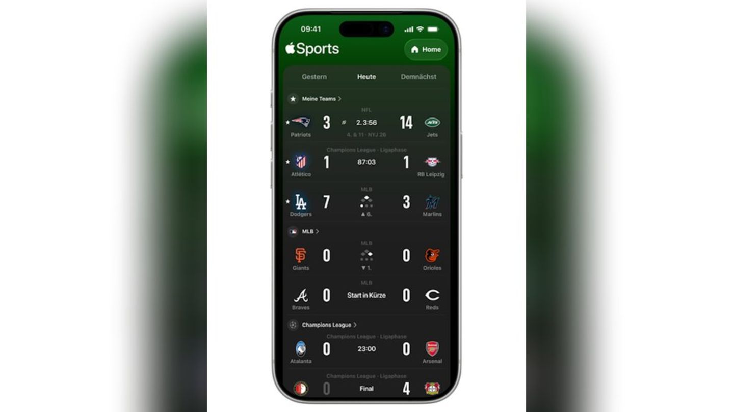 Apple startet auf in Deutschland seine Sports App