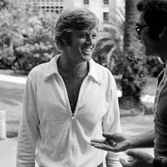 Robert Redford im Mai 1972 mit Regisseur Sydney Pollack