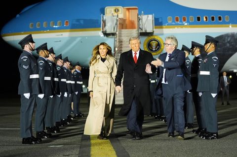 Donald Trump ist zum Staatsbesuch in Großbritannien eingetroffen. Foto: Evan Vucci/AP/dpa