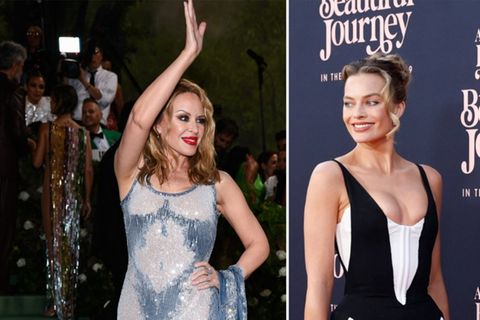 Dieser Traum von Kylie Minogue (l.) geht wohl nicht in Erfüllung: Margot Robbie kann und will sie nicht in einem Biopic verkör