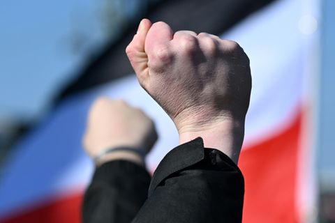 Rechtextremisten bei Demonstration