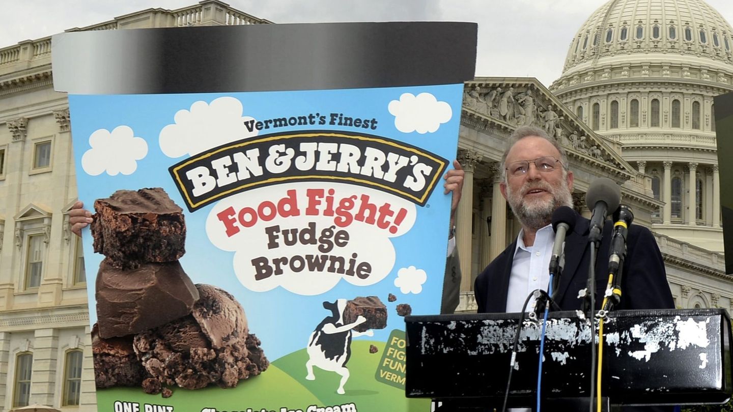 Mitgründer Jerry Greenfield war nach dem Verkauf von Ben & Jerry's politisch aktiv. (Archivbild) Foto: Michael Reynolds/EPA/dpa