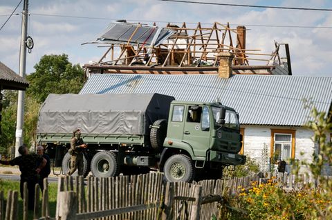 Das Haus in dem ostpolnischen Dorf Wyryki wurde stark beschädigt