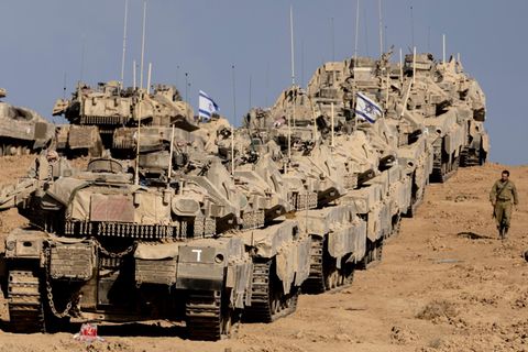 Merkava-Panzer der israelischen Armee an der Grenze zu Gaza: Es drohen hohe Verluste