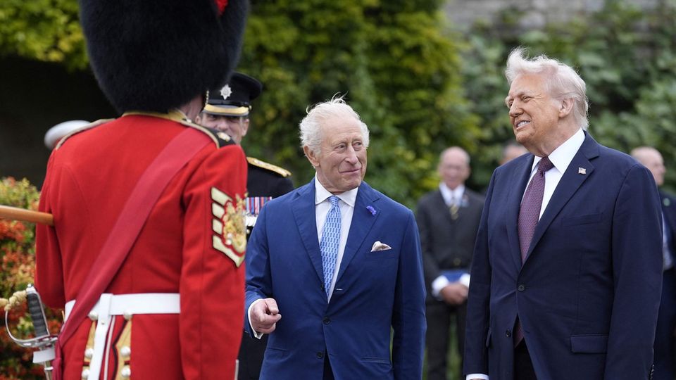 So pompös empfingen die Royals Donald Trump auf Schloss Windsor