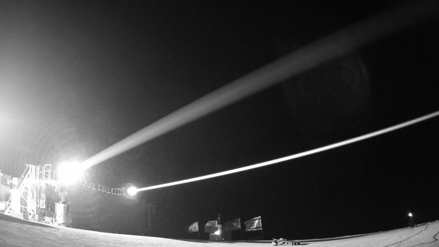 Laser-Luftabwehrsystem "Iron Beam". Foto: -/Israelisches Verteidigungsministerium/dpa