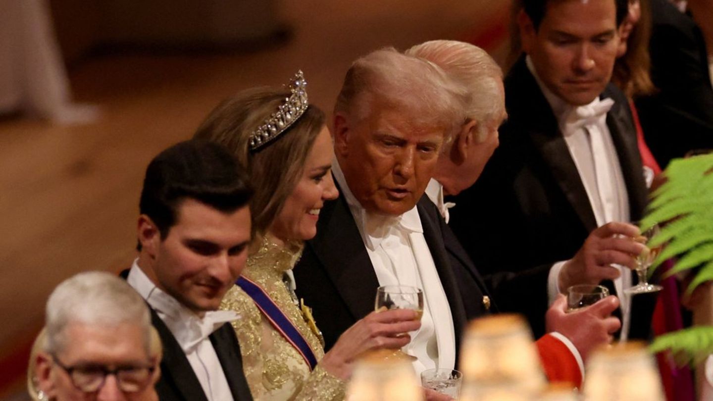 Prinzessin Kate und Donald Trump während eines Staatsbanketts am Mittwochabend.