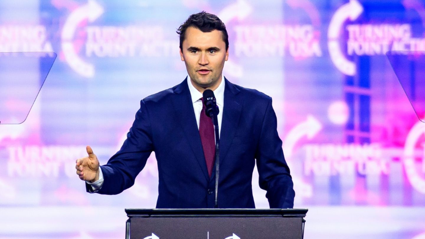 Der ultrarechte Aktivist Charlie Kirk vor seiner Ermordung