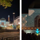 Die liefert auch im Dunkeln beeindruckende Bilder. Während die Hauptkamera des iPhone 17 Pro Max (wie alle anderen Modelle in diesem Setting) den Nachtmodus aktivierte, knipste die Telelinse sofort. Und fing dadurch die Beleuchtung des Brunnens und die Lichtstimmung deutlich natürlicher ein. Allerdings auf Kosten von Details im oberen Bereich