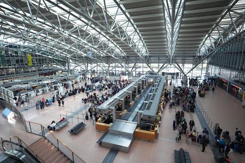 Blick ins Terminal am Hamburger Flughafen