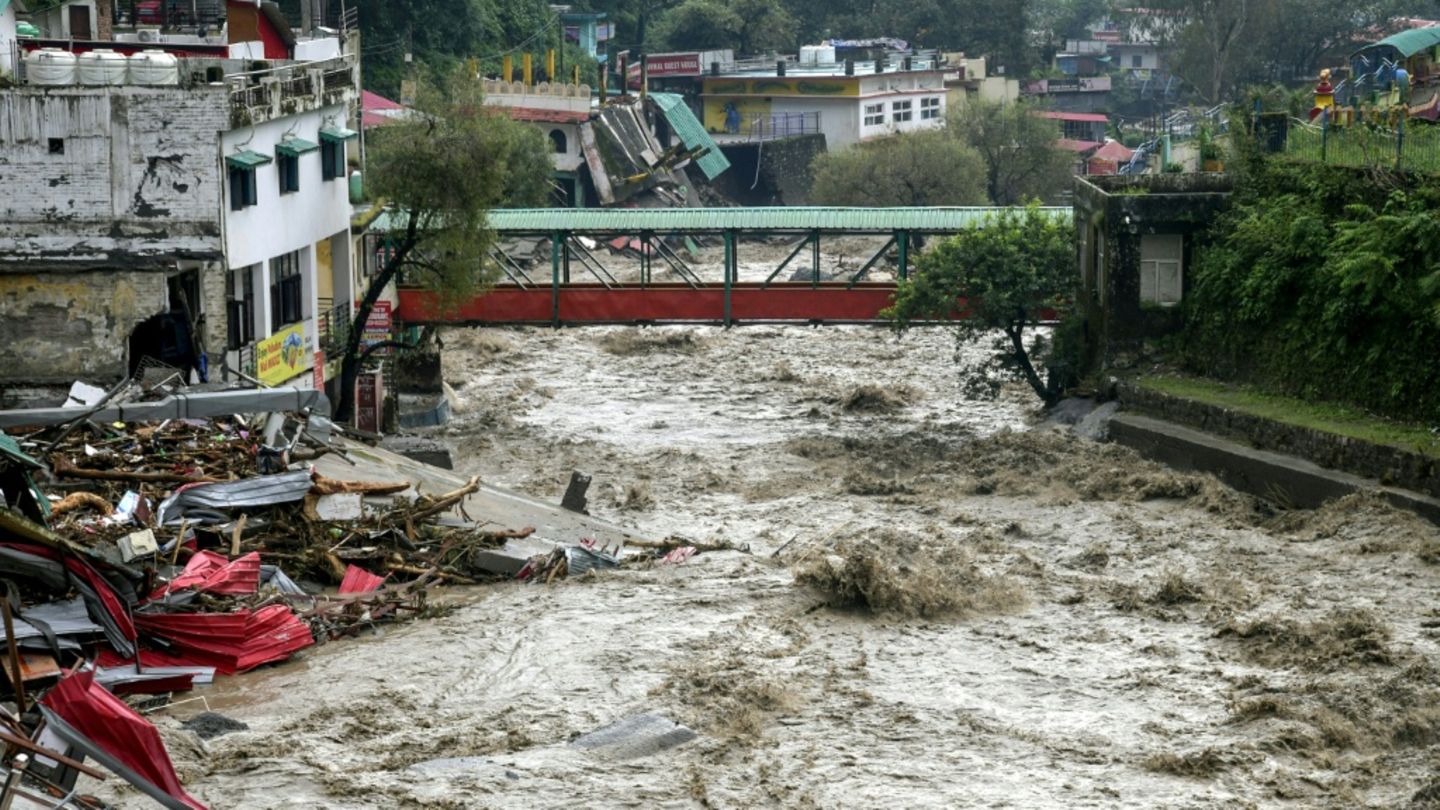 Hochwasser diese Woche im indischen Bundesstaat Uttarakhand