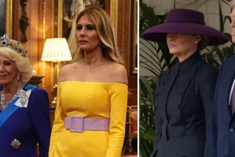 Ob beim Staatsbankett oder beim Empfang: Melania Trump sorgt mit ihren Outfits für Aufsehen.