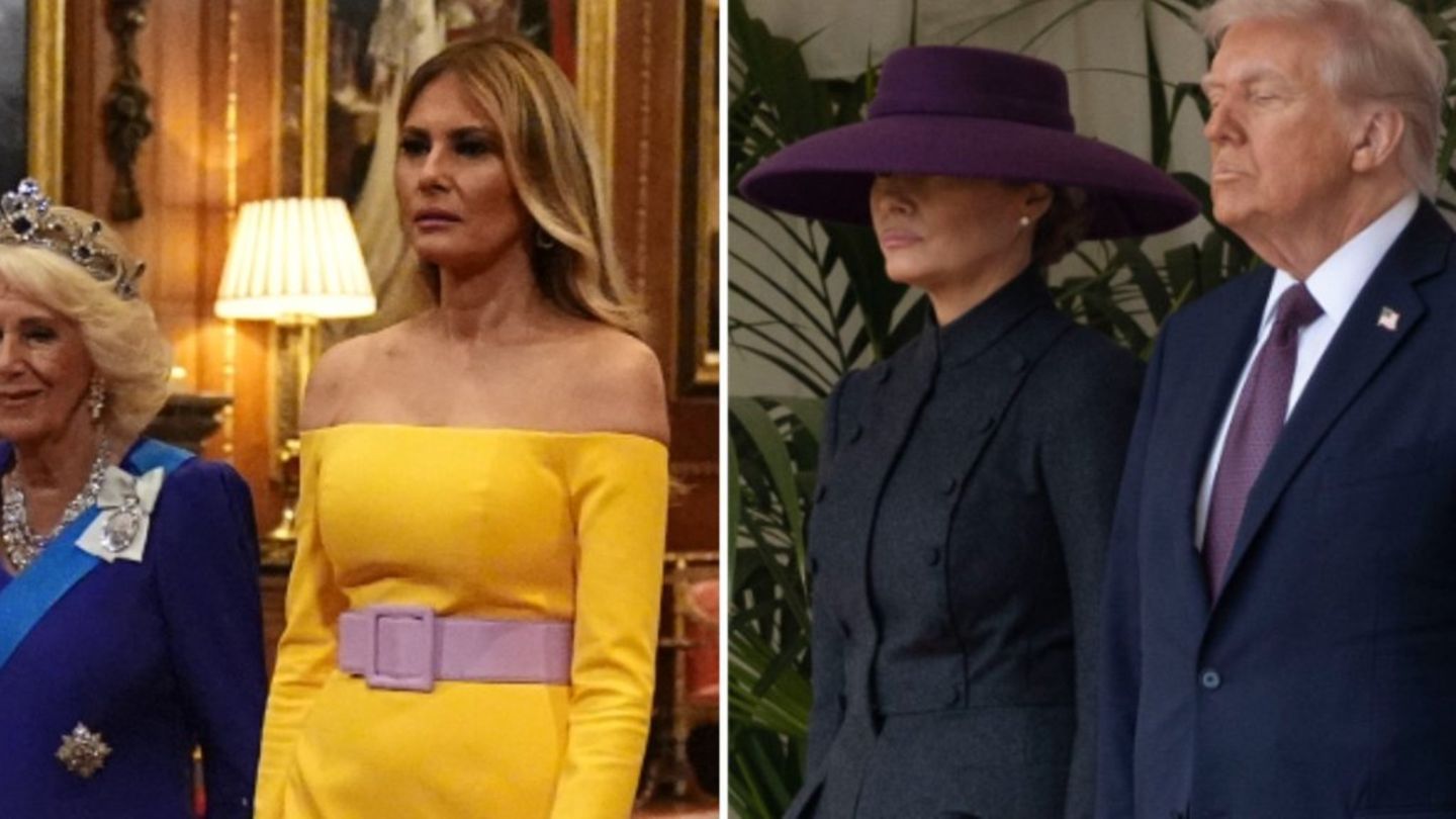 Ob beim Staatsbankett oder beim Empfang: Melania Trump sorgt mit ihren Outfits für Aufsehen.