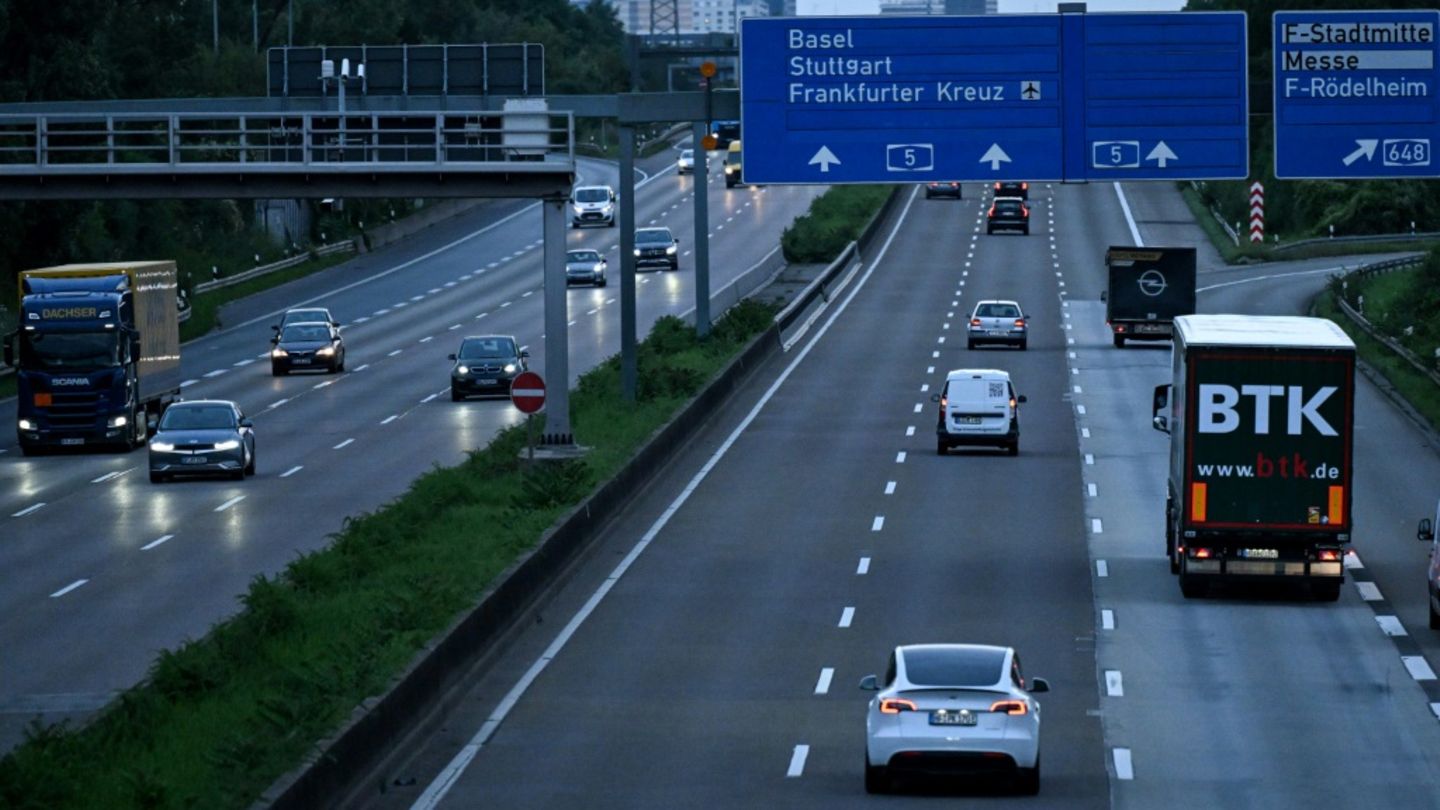 Autobahn A5 bei Frankfurt