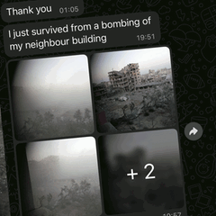 Seit Mai dokumentiert  Mohammed Aiash für den stern das Leben seiner Familie in Gaza. Eine seiner ersten Nachrichten: "Ich habe gerade die Bombardierung des Nachbarhauses überlebt."