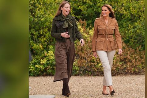 Prinzessin Kate und Melania Trump auf Schloss Windsor.