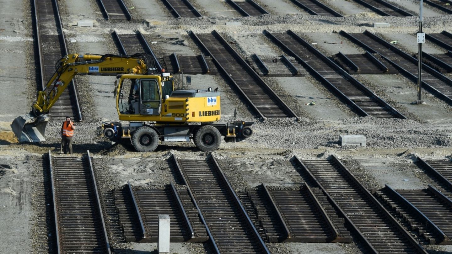 Bahn-Baustelle in München