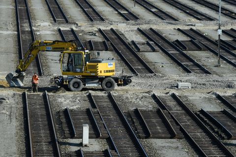 Bahn-Baustelle in München
