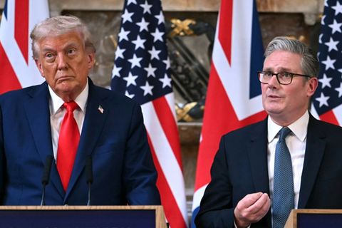 Keir Starmer und Donald Trump bei der Pressekonferenz