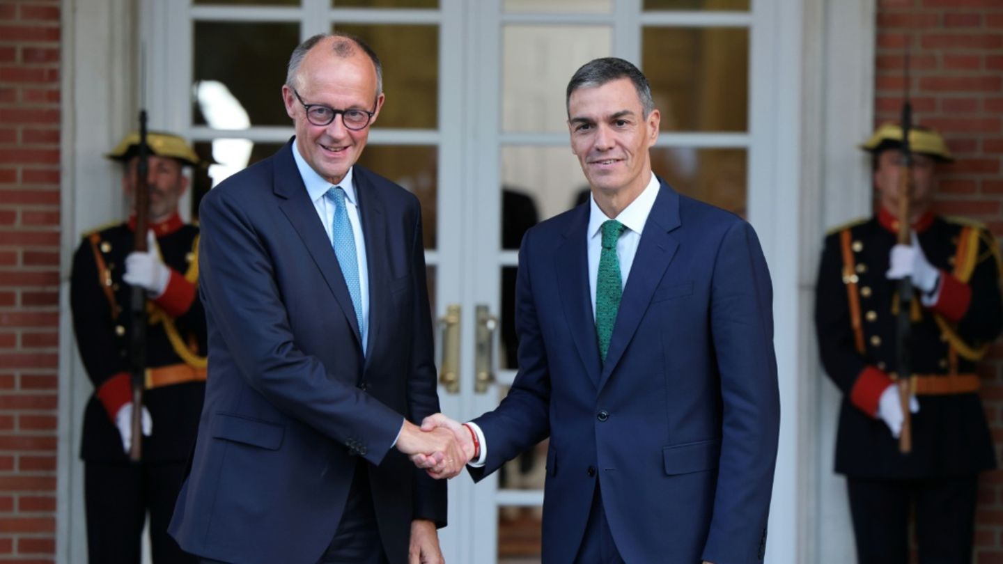 Merz und Sánchez in Madrid