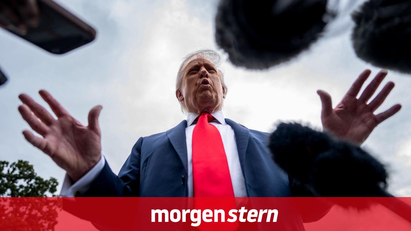 US-Präsident Donald Trump spricht zu Reportern