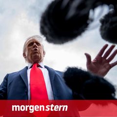 US-Präsident Donald Trump spricht zu Reportern