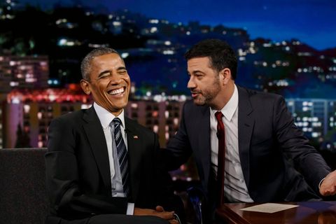 Barack Obama, damals noch amtierender US-Präsident, zu Gast in Jimmy Kimmels Late-Night-Show 2016