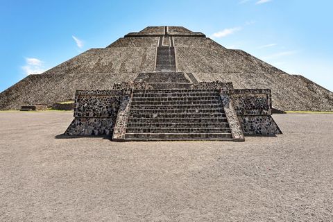 Die Pyramide der Sonne, eine antike Ruine in Teotihuacán, Mexico