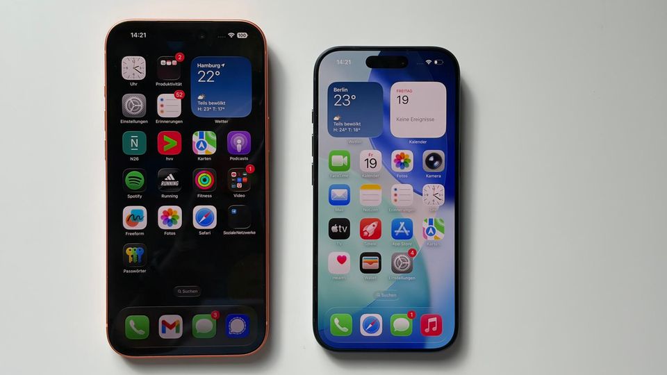 iPhone 17 Pro und Pro Max liegen nebeneinander