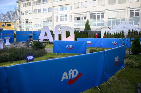 Die AfD Parteizentrale in Berlin im Ortsteil Reinickendorf
