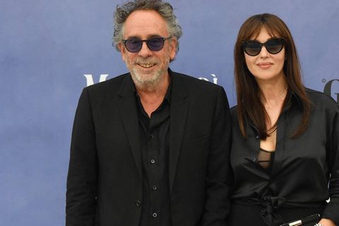 Tim Burton und Monica Bellucci bei einem Event 2025 in Italien.