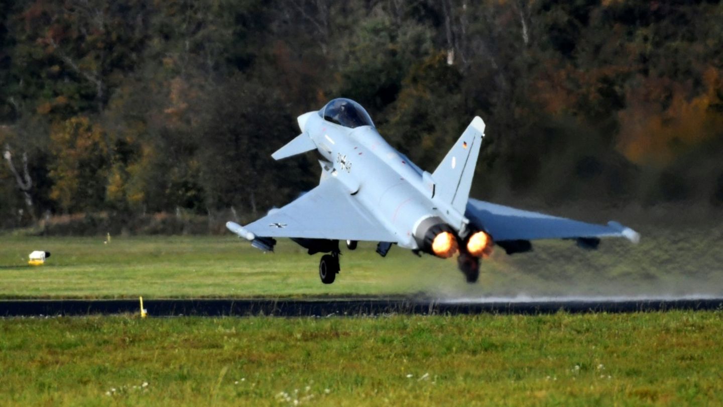 Deutscher Eurofighter 2019 auf dem Stützpunkt Nörvenich
