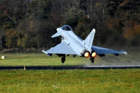 Deutscher Eurofighter 2019 auf dem Stützpunkt Nörvenich