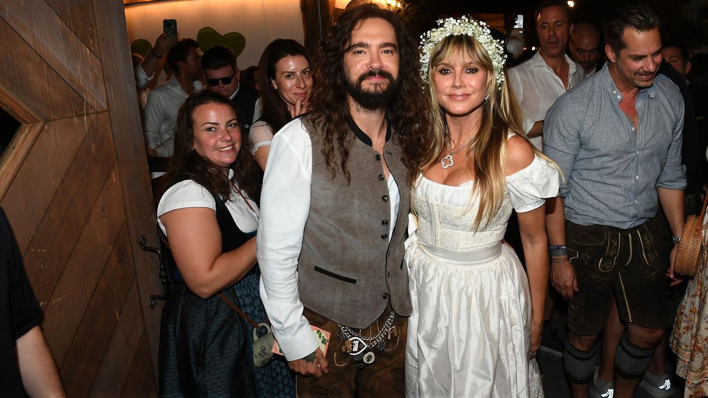 Heidi Klum feierte ganz in Weiß mit Ehemann Tom Kaulitz im Käferzelt