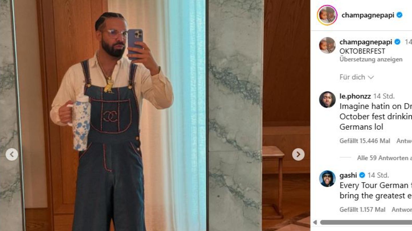Drake postete bei Instagram Impressionen seines Oktoberfest-Besuchs