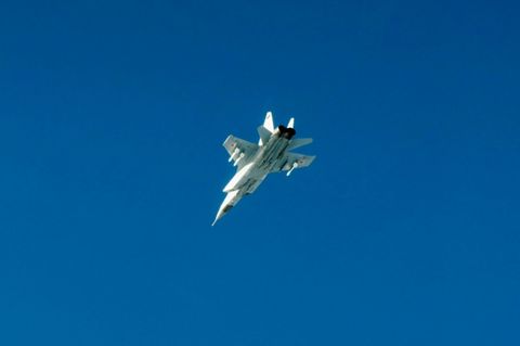 Russische MiG-31 am Freitag über der Ostsee