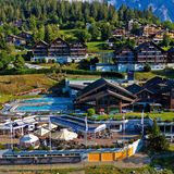 Blick auf das "Bains d'Ovronnaz"