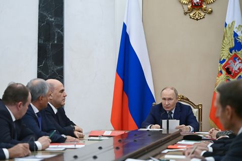 Putin bei Sicherheitsratssitzung am Montag