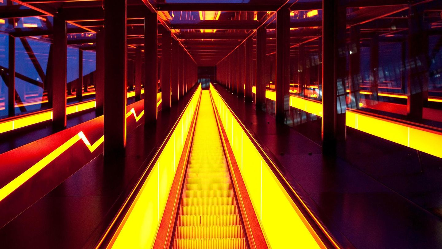 Rolltreppe der Zeche Zollverein in Essen