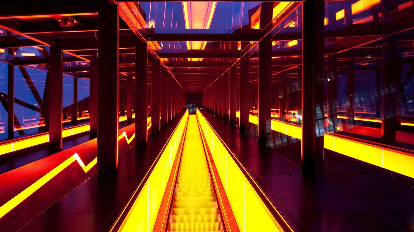 Rolltreppe der Zeche Zollverein in Essen