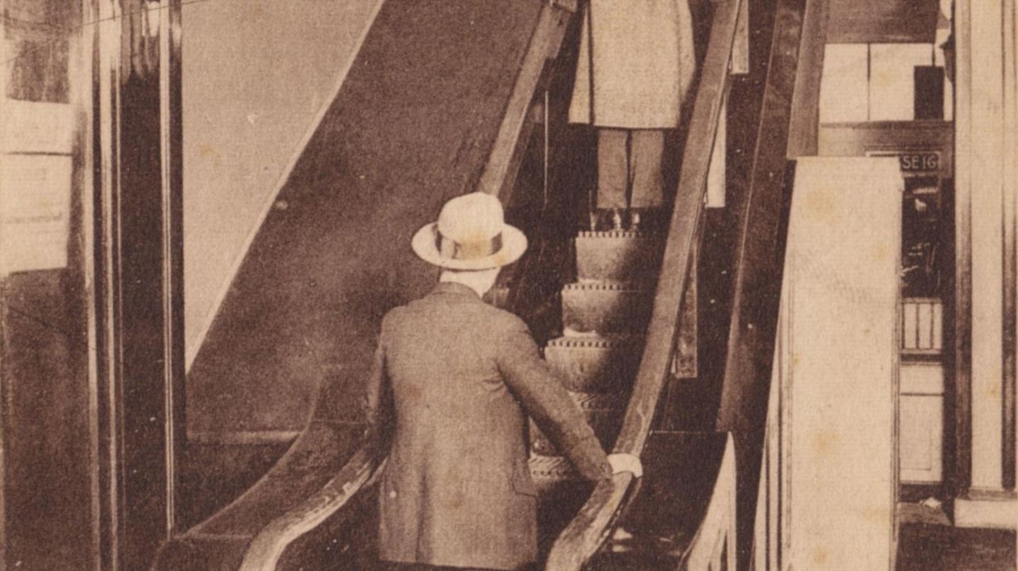 Die erste Rolltreppe in Deutschland