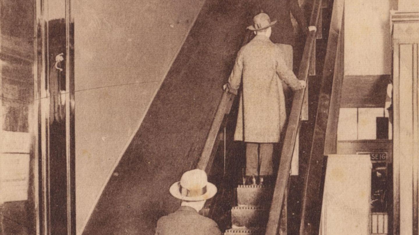 Die erste Rolltreppe in Deutschland