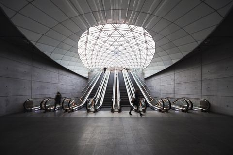 Rolltreppen der Bahnstation Triangeln in Malmö