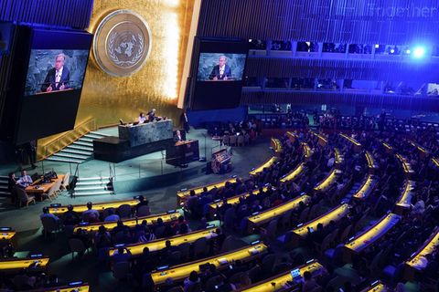 UN-Generalsekretär Antonio Guterres spricht im UN-Hauptquartier in New York