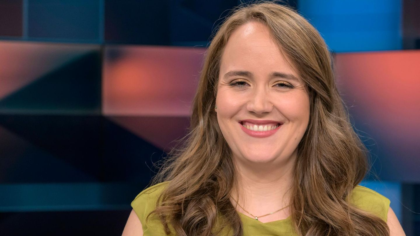 Ricarda Lang bei der Aufzeichnung einer TV-Sendung im September 2025 in Berlin