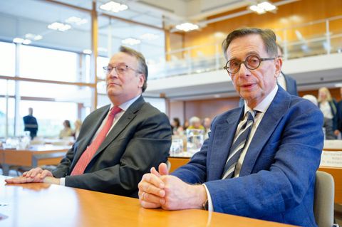 Notar a.D. Dietrich Hülsemann (r) hat sich durch die Instanzen geklagt. Foto: Uwe Anspach/dpa
